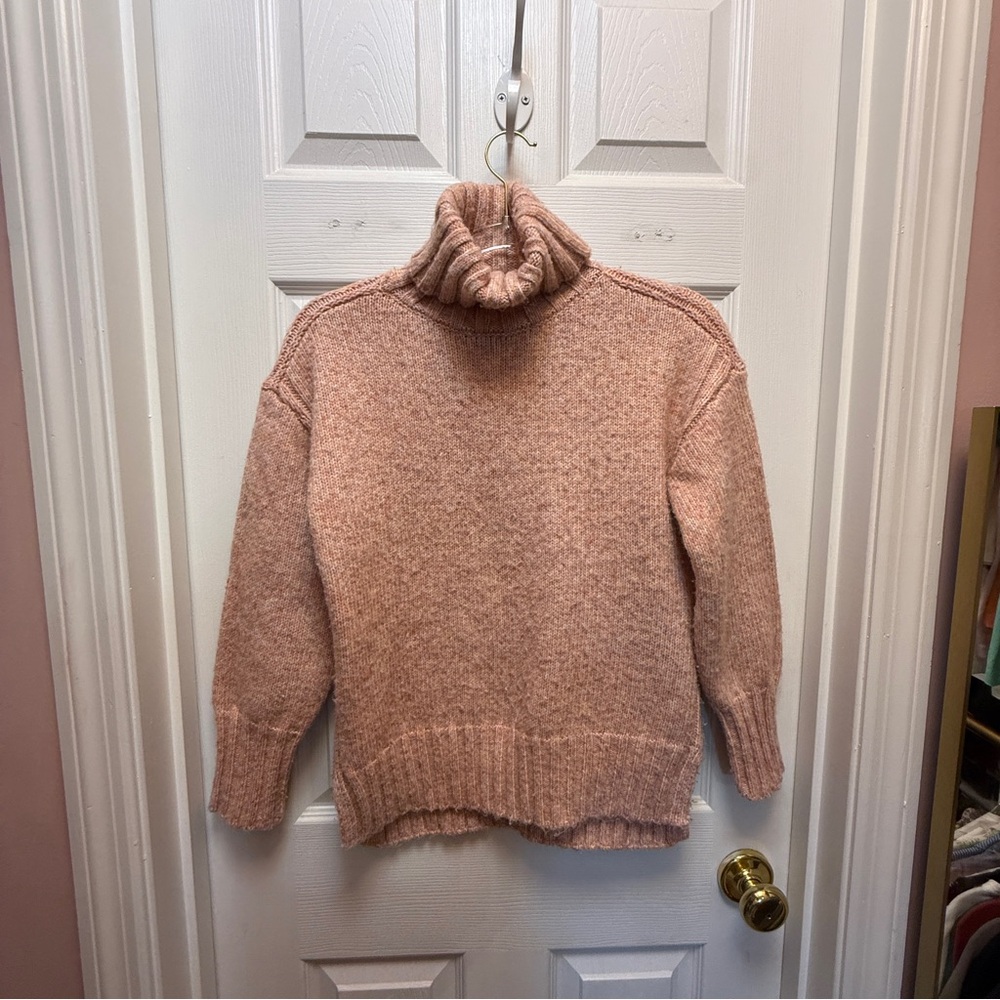 Women's Pink Cowl Neck Sweater - Classic Cozy Knit